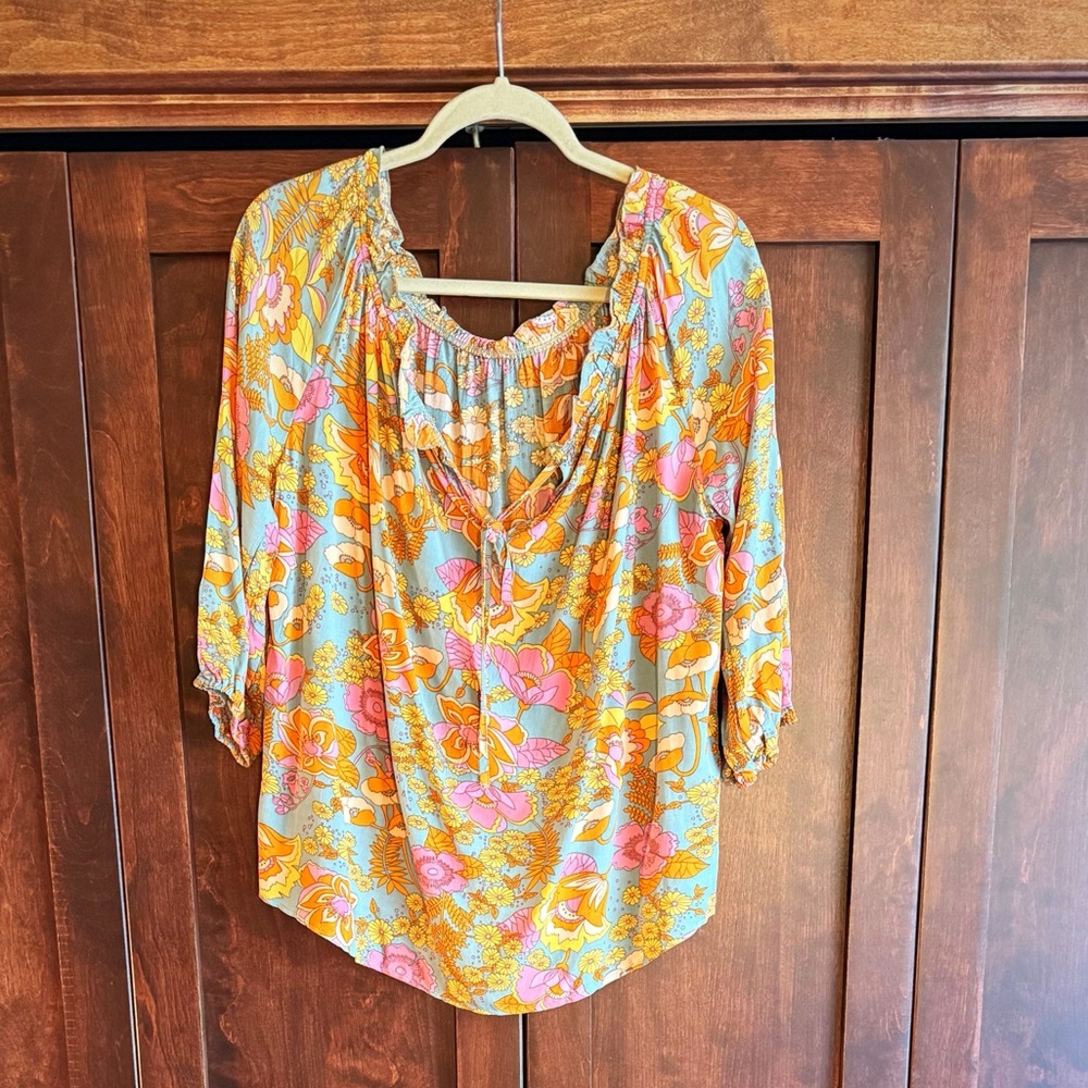 SHEIN Multicolor Floral Blouse